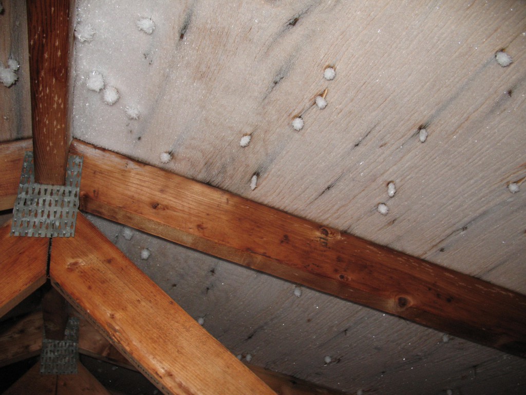 Minor frost in attic