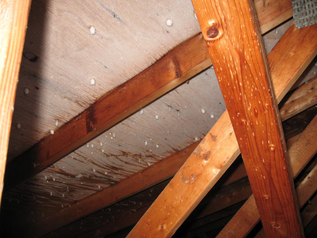Minor frost typically found in many attics